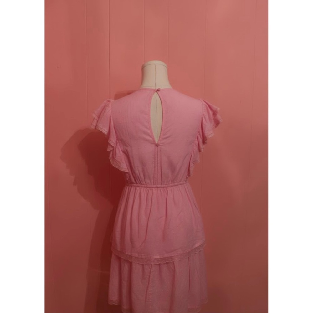 Japna Pink Ruffle Sleeve Dress - Picture 2 of 4